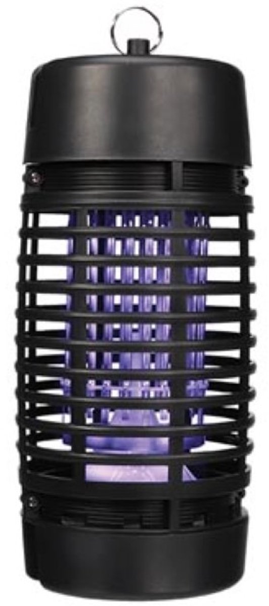 Perel Insectenverdelger elektrisch uv-led spanningsrooster 1000 V uitneembare opvangbak 25 m² zwart