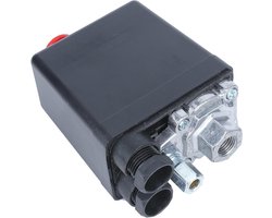 Luchtcompressor Drukschakelaar - Regelaar - Energie Besparen - Met één gat - G1/4 inch - Zwart