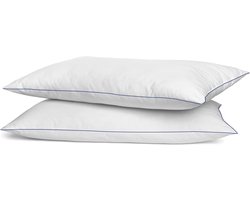 Platte Zachte Kussens - Bedkussens Set - Comfortabel Slapen - Hypoallergeen - 50 x 86 cm - Wit