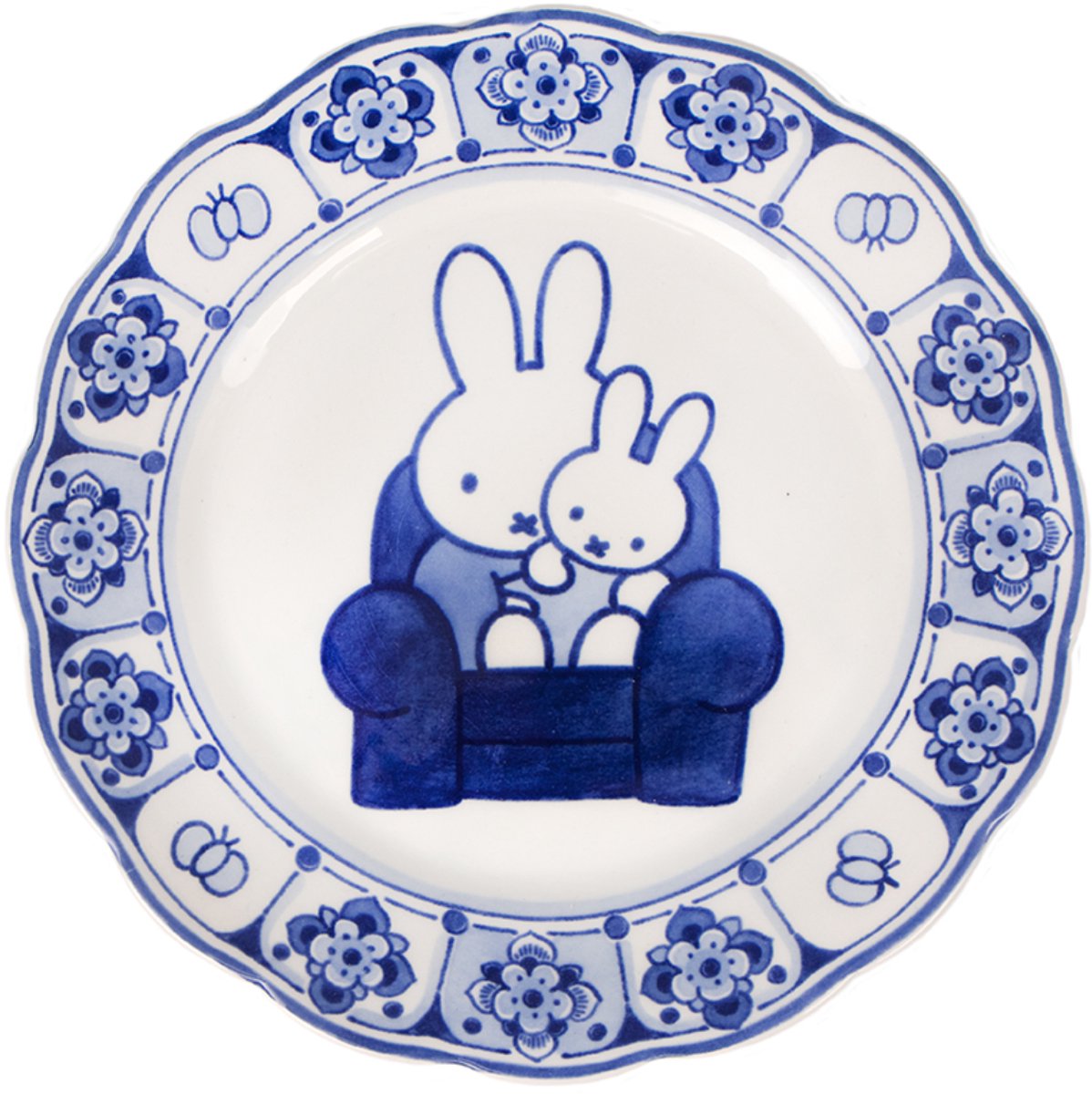 ROYAL DELFT - Bord nijntje - Delfts Blauw - 22 cm
