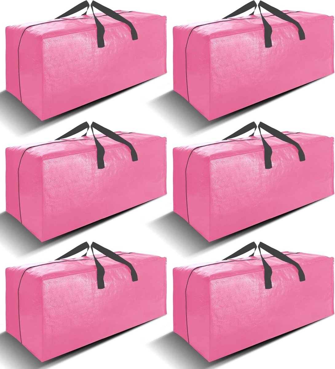 Verhuistassen - Opbergzakken - Spullen Opbergen - Versterkte Ritsen - 86 liter - Roze
