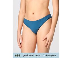 Moodies menstruatie zwemkleding - Bikini broekje - gemiddeld-zwaar kruisje - Petrol - maat 3XL