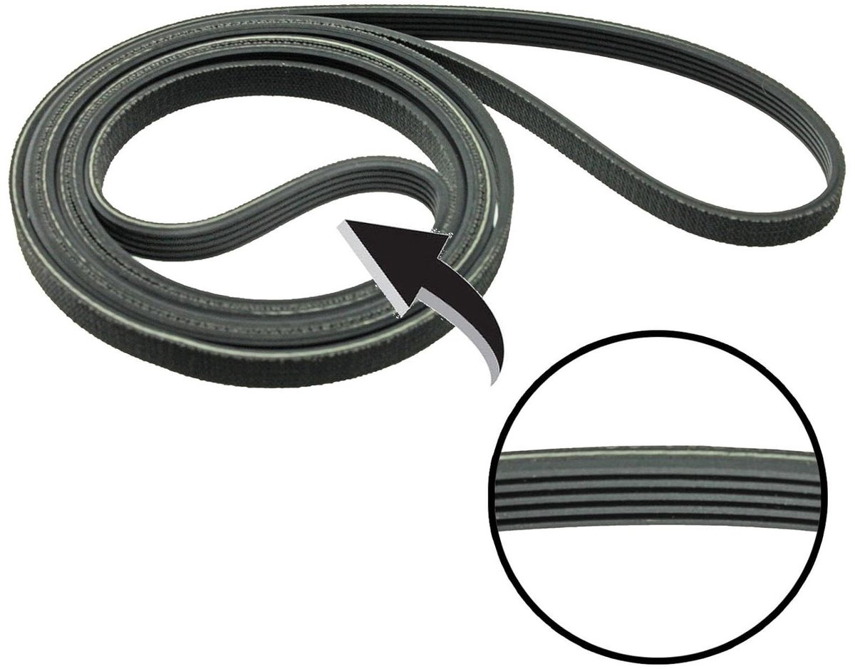 Aandrijfriem Wasdroger Droger Riem Wasdroger Reparatie Rubberen Constructie 1578 H5 Zwart