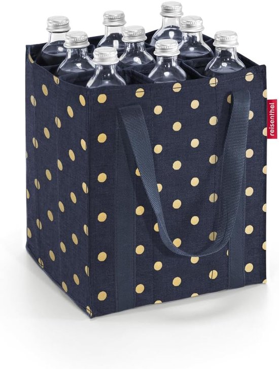 Flessentas - Flessenhouder - Flessen Vervoeren - 9 Vakken - 750 ml - Rood — afbeelding 5