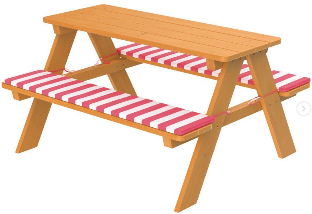 LIVARNO Home Picknicktafel voor kinderen, met kussens - Afmetingen: 89 x 79 x 50