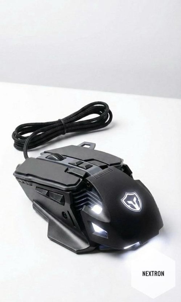 Nextron - gaming muis led ledverlichting USB kabel 8000 DPI merk: Battletron