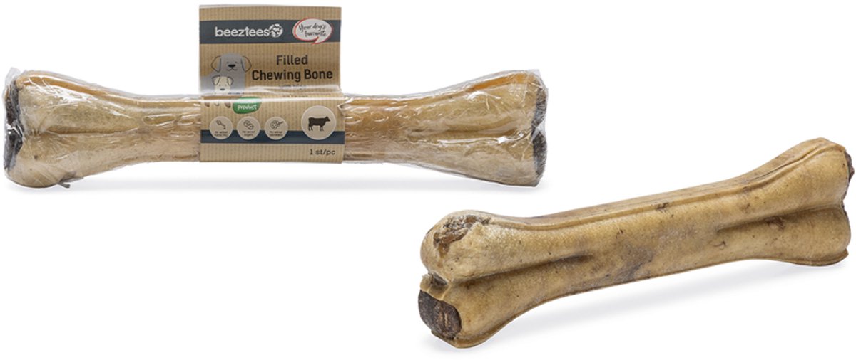 Beeztees Gevuld Kauwbot met Pens 25 cm - Hondensnacks - Kauwsnacks