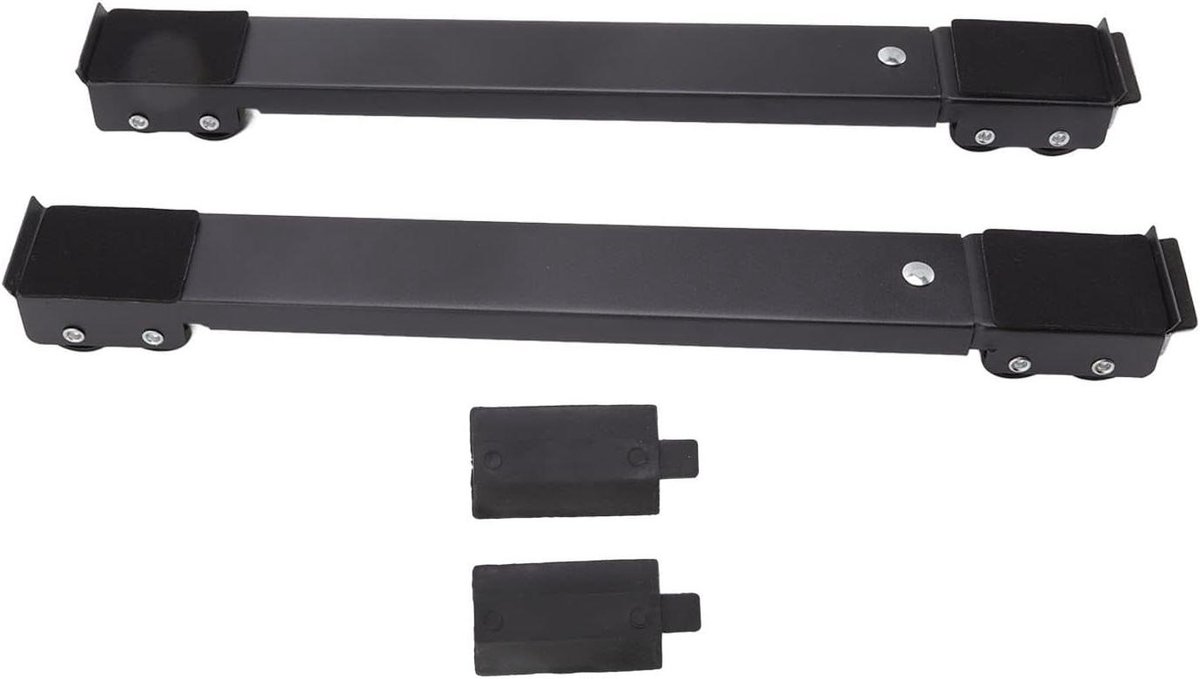 Apparaatrollen Set - Wasmachine Trolley - Zware Apparaten Verplaatsen - Verstelbaar Frame - Tot 70 cm - Zwart