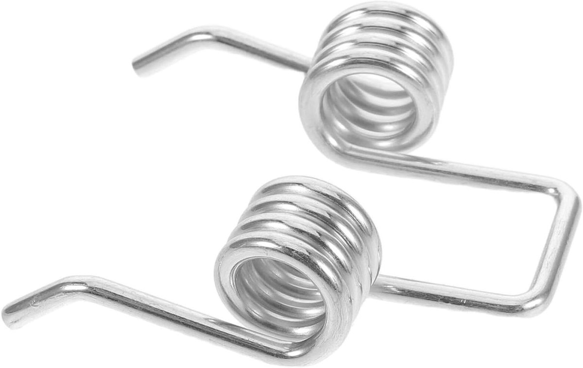 Dubbele Torsieveer - Trekstangveer Handgreepveer - Vouwkar Repareren - Soepele Beweging - 5.5 x 4.5 x 1.2 cm - Zilver