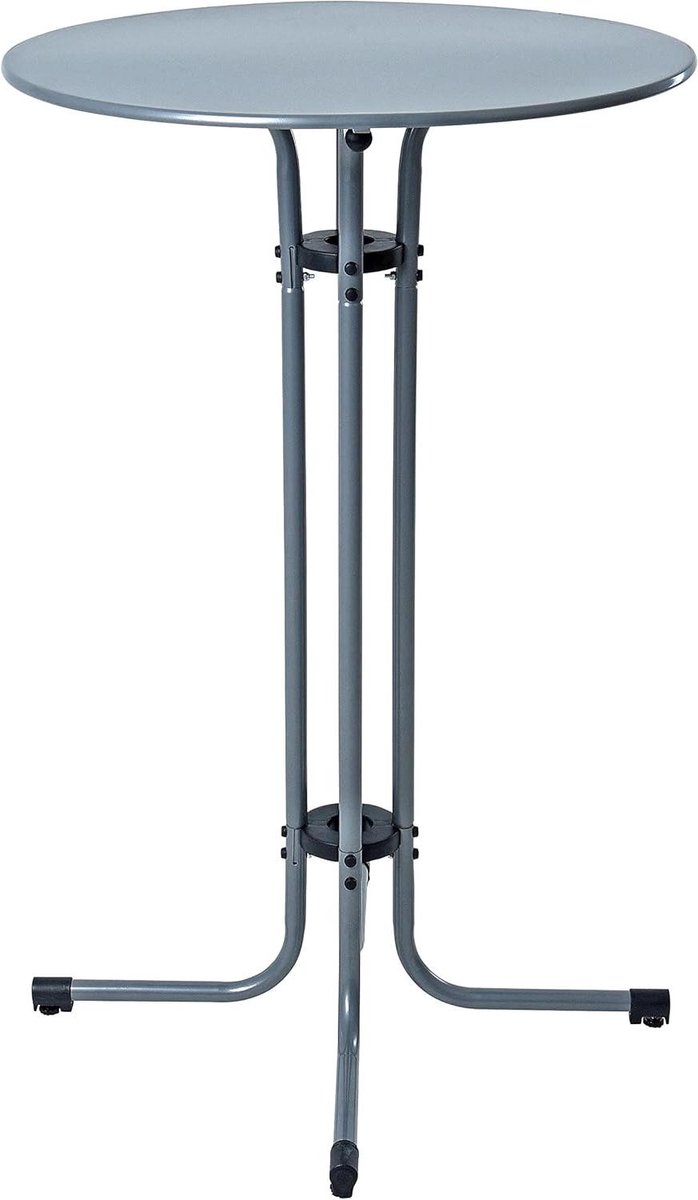 Statafel met Hoes - Bistrotafel Bartafel - Feestelijke Bijeenkomsten - Verstelbare Voet - Ø 70 cm - Grijs
