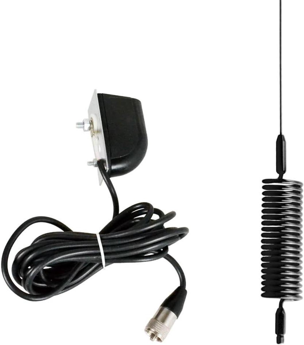 Mini Orbitor Antenne - CB Radio Antenne - Communicatie Verbeteren - Voorgemonteerde Kabel - 0.9 m - Zwart