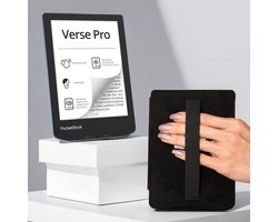 PocketBook Verse Pro Azure e-reader – Inclusief Zwart met Elastiek Hoesje (shell cover) – Voordeelbundel