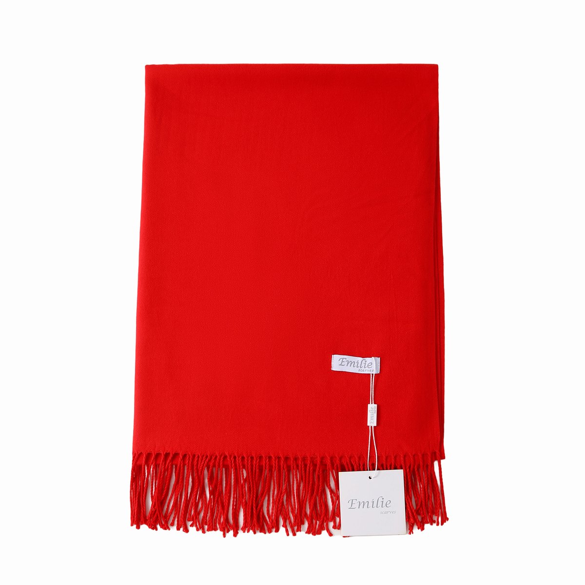 Emilie Collection - sjaal - omslagdoek - pashmina - rood - 180X60CM - 100% Gerecycled polyester