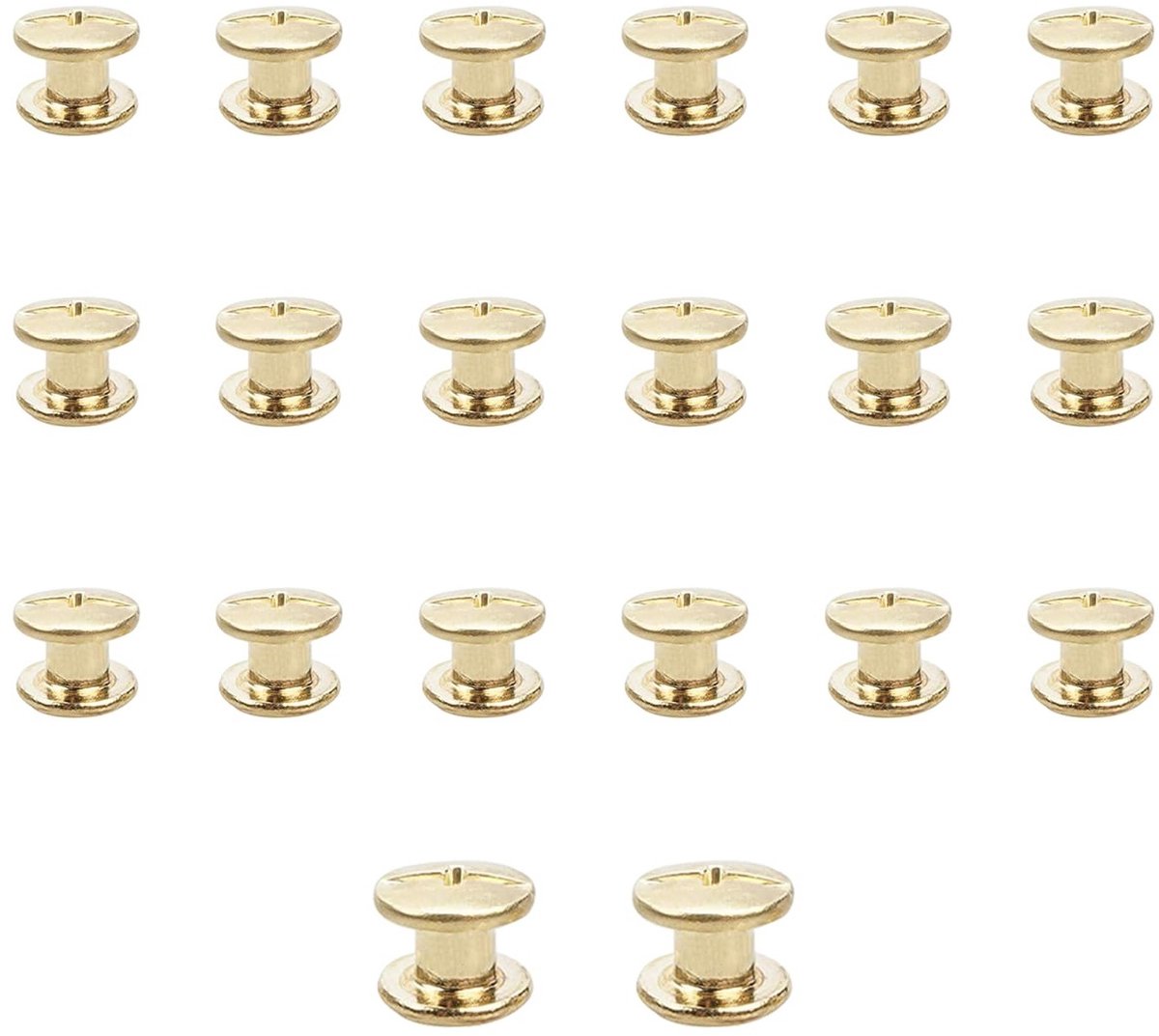 20 Sets Chicago Screw Piles - Rivets en Binding Screws voor Tassen, Harnassen, Luggage en Meer