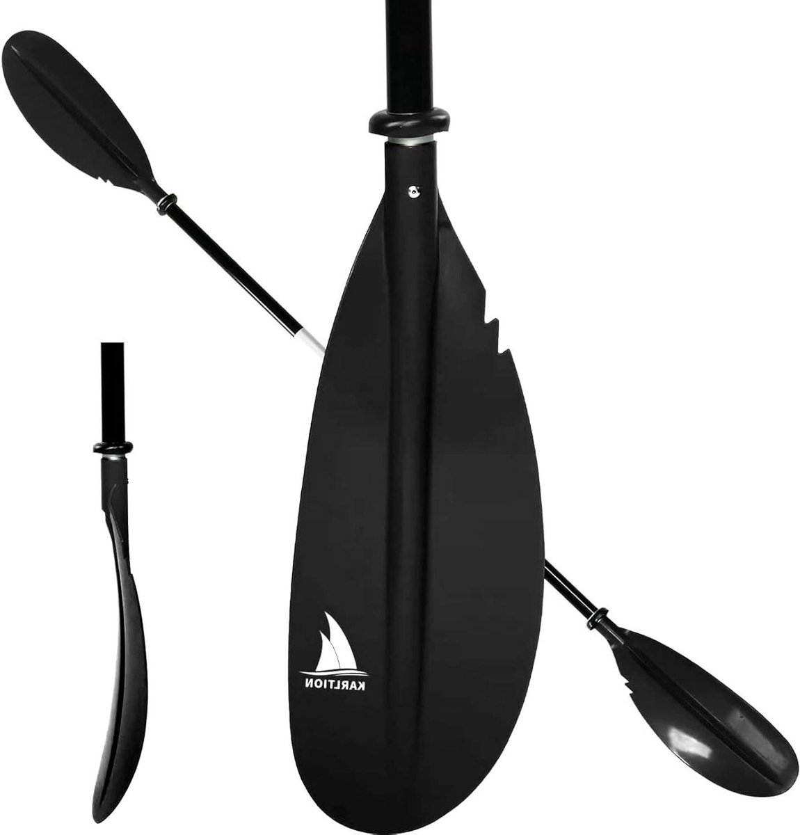 Kajak Peddel - Roeispaan - Watersport Avontuur - Verstelbaar 2-delig - 220 cm Lengte - Zwart