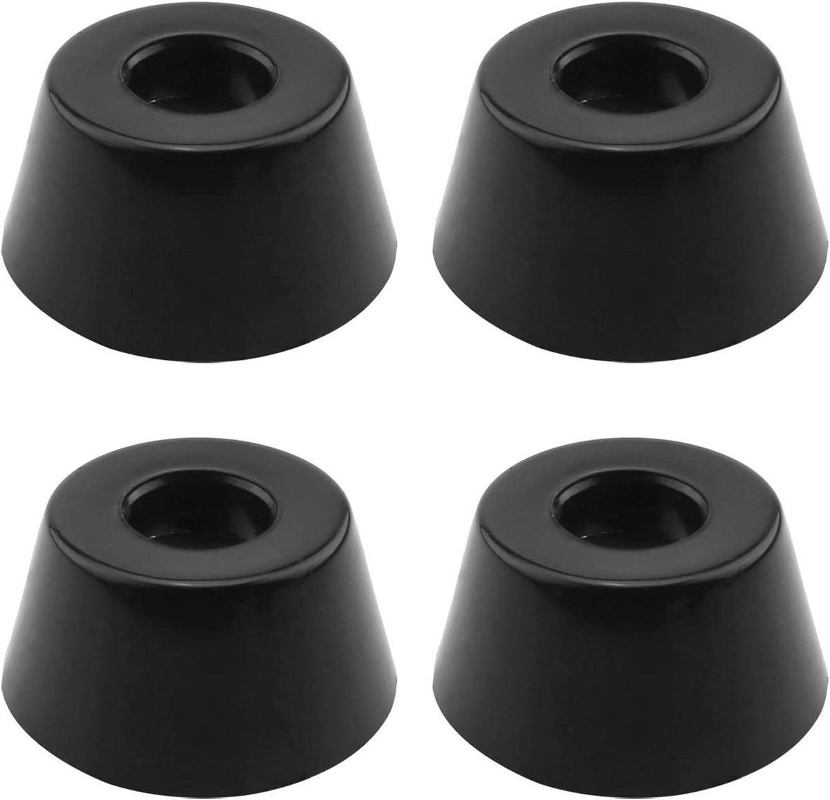 Rubberen Voetjes - Stoelpootdoppen - Vloer Beschermen - Antislip Ontwerp - 4 stuks - Zwart