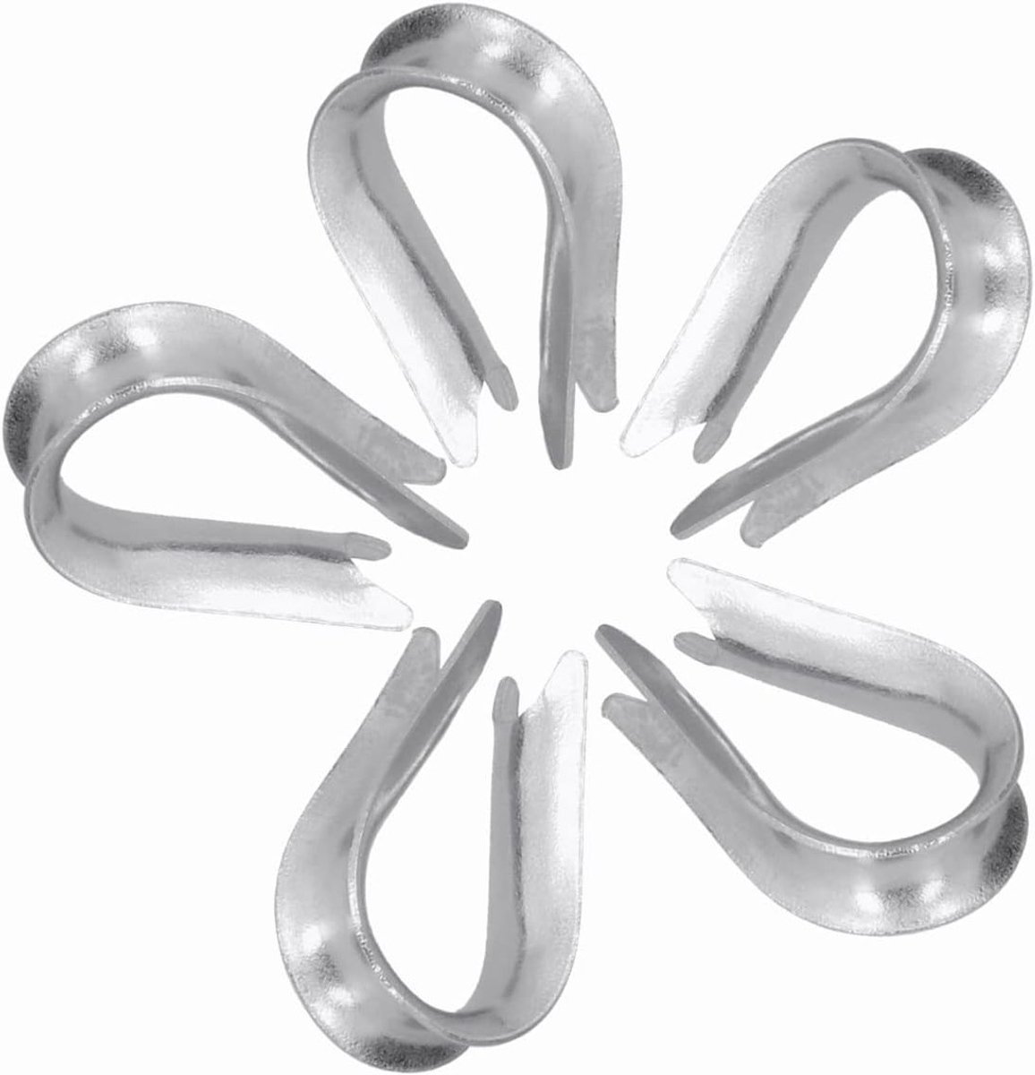 50 Stuks Draad Kabel Thimbles en Clips van Roestvrij Staal voor Scheepsbouw en Rigging Tools