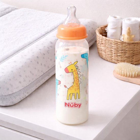 Nûby Baby Drinkfles - licht oranje - 240 ml - babies antikoliekspeen van Merkloos — afbeelding 5