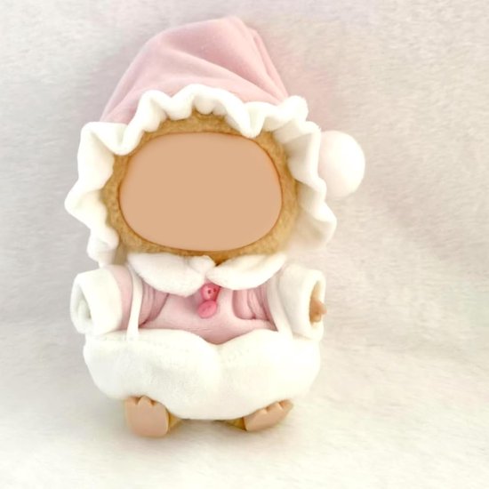 Poppenkleding Set - Poppen Outfit - Poppen Aankleden - Fijn Afgestemd - 17cm - Roze en Wit — afbeelding 2