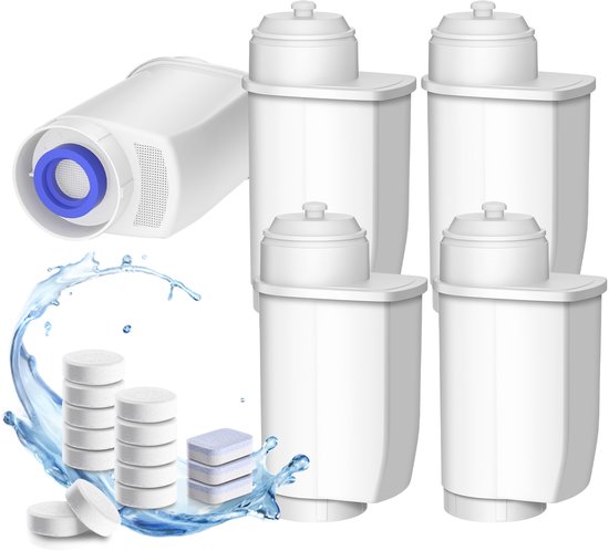 Mutital Onderhoudsset - 5x Waterfilter Geschikt voor Siemens EQ series en TZ70003 – 12x Reinigingstabletten – 3x Ontkalkingstabletten