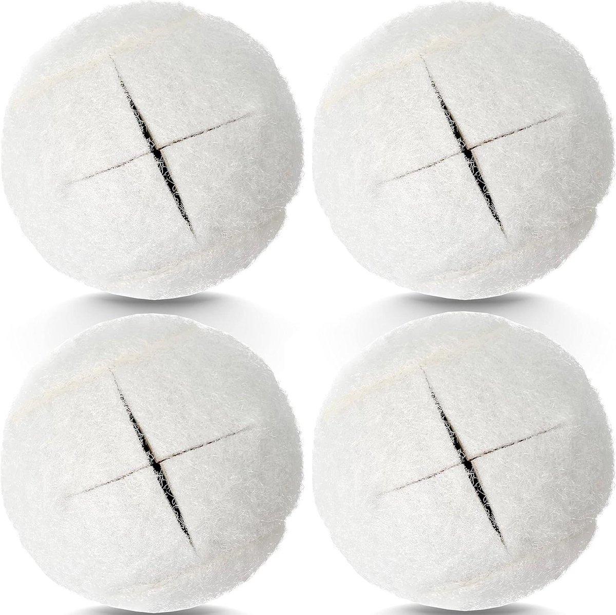 Tennisbal Voetjes - Stoelpootbeschermers - Meubels Beschermen - Voorgesneden Installatie - 4 stuks - Wit
