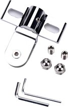 Douchedeurscharnieren - Douchescharnier - Scharnier - Legering - Glazen deurscharnier clip - Douche accessoires - Voor glazen deuren van 6-8 mm dik - Zilver
