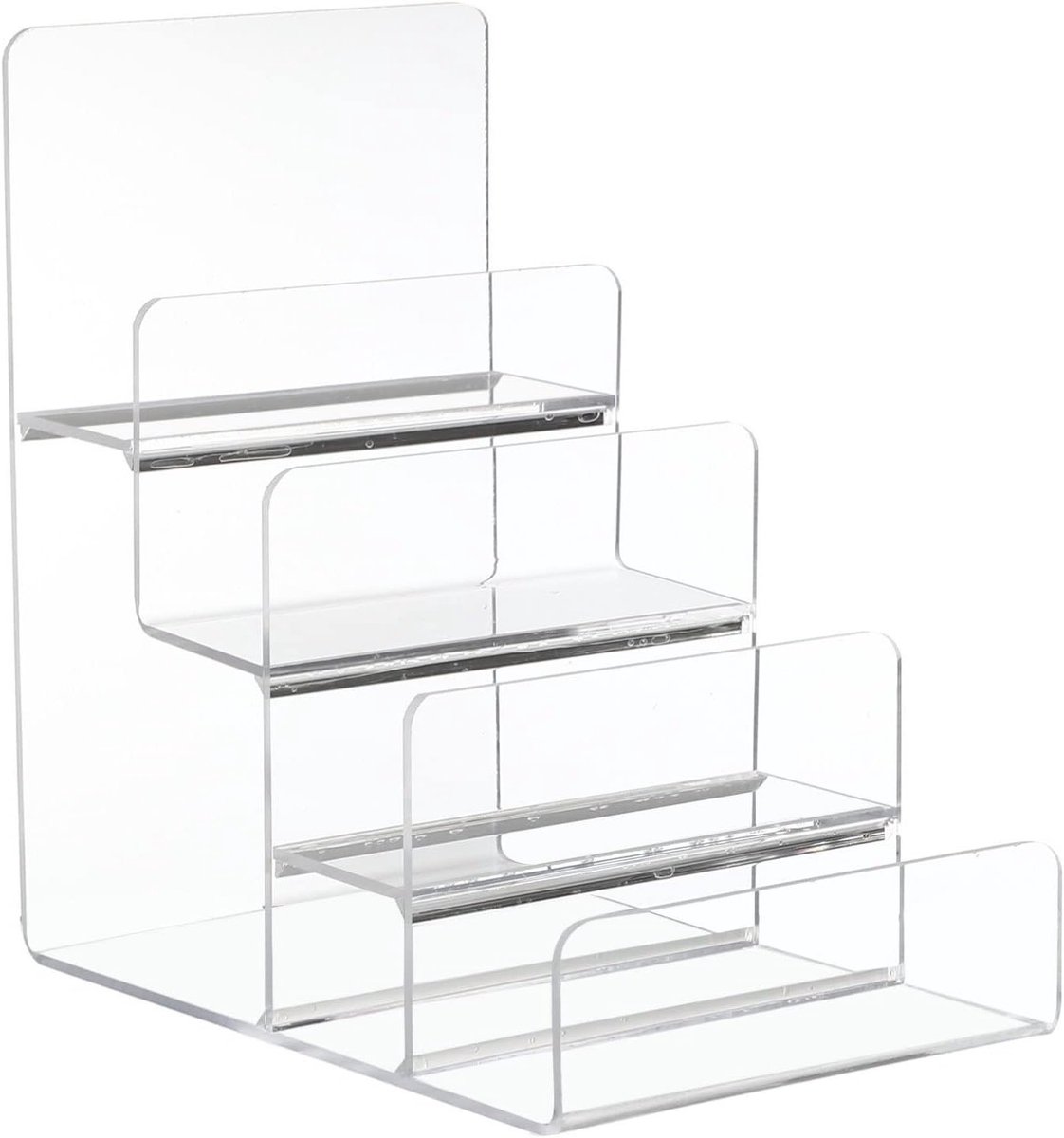 Acryl Portemonnee Houder met 4 Lagen voor Sieraden, Brillen en Retail Presentatie Display Case voor Thuis en Winkel