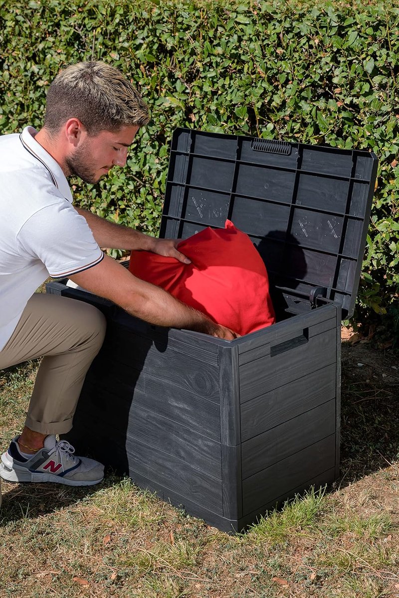 Toomax Woody's Kussenbox - 160L - Donker Antraciet - Houtlook