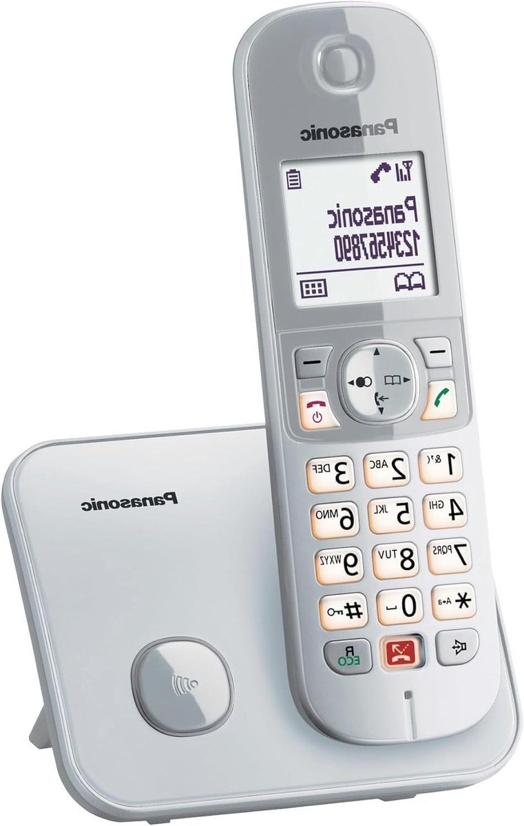 Draadloze DECT Telefoon - Vaste Telefoon Huistelefoon - Thuisgebruik - Oproepblokkering - 1.8 Inch LCD - Zilver Wit