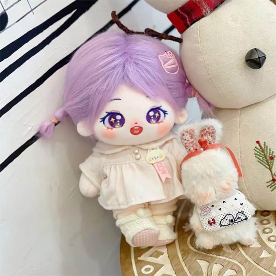 Pluche Pop Meisje - Gevulde Pop Poppenlichaam - Verkleedcadeau - Met Flexibel Skelet - 20 cm - A-43 — afbeelding 4