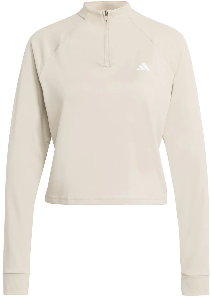 adidas Performance Optime Essentials Jack met Lange Ritssluiting Dames Taupe