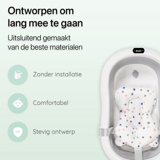 BimbelBoo - Baby Bad met Ingebouwde Thermometer - Babybad met Standaard - Baby Bad Set - Baby Badset - Baby Badje - Babybad - Baby Badje - Baby Badje met Standaard - Babybadje - Kinderbad van BimbelBoo — afbeelding 4