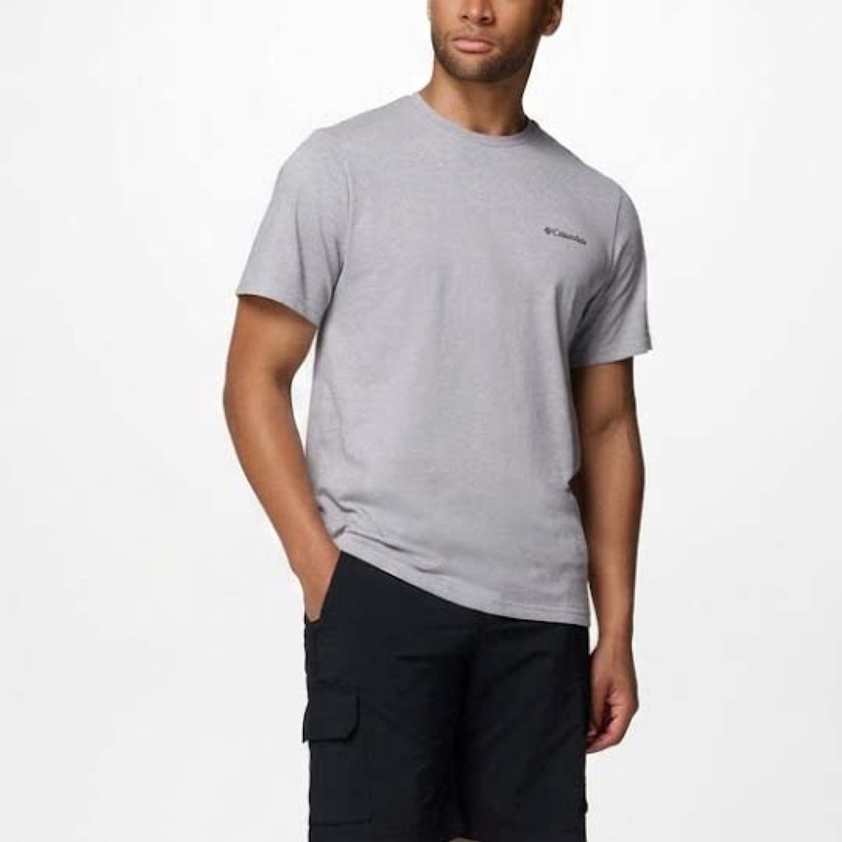 Columbia CSC™ Outdoor Back Graphic Tee Heren Outdoorshirt - Shale Purple, Scoped View