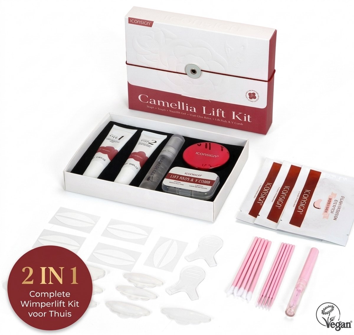 ICONSIGN 2 in 1 Lash Lift Kit & Brow Lamination – Koreaanse Camellia Formule – Resultaat tot 90 Dagen – Vegan & Cruelty Free – Complete Set Met Handleiding
