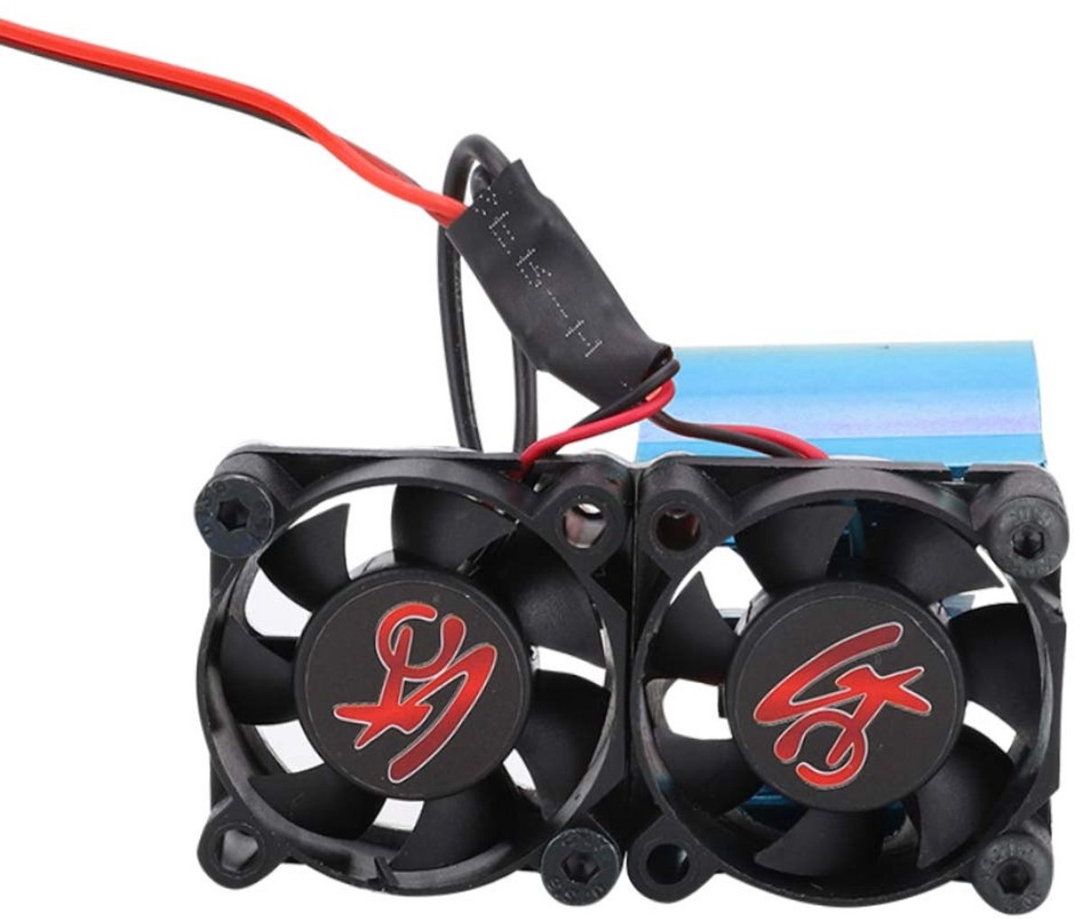 Krachtige 60mm Koelventilator met Dubbele Fan voor RC Elektrische Motoren, Geschikt voor 540/545/550 Motoren en 1/10 RC Modelauto's, Ideaal voor Verbeterde Koeling en Prestaties