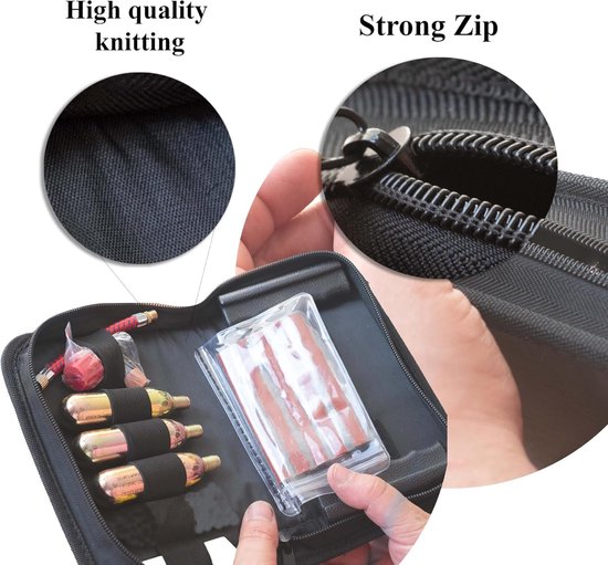 Bandenreparatieset - Lekke band kit - Onderweg repareren - Compleet met 15 gereedschappen - 19.7 x 12.5 x 6.2 cm — afbeelding 3