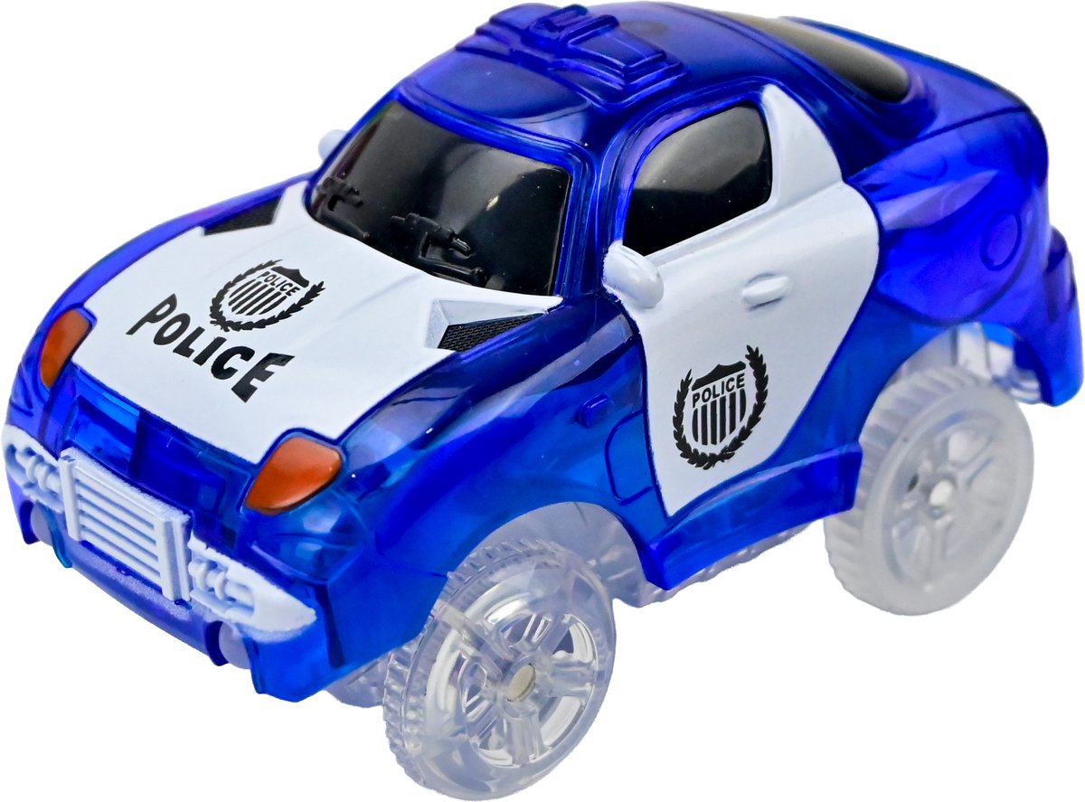 Magna Minds - Magnetisch Speelgoed - Uitbreidingsset - Racebaan auto's - 2 stuks - Politie & Brandweer - Magnetic Tiles - Constructie speelgoed - Magnetische tegels - Montessori speelgoed - Magnetic toys - Magnetische bouwstenen - Speelgoed Kinderen — afbeelding 2