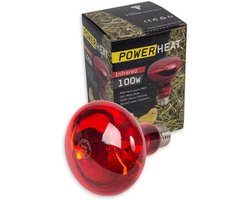 Warmtelamp Reptielen - Infrarood Lamp - Terrarium Verwarmen - 20% Meer Warmte - 9 cm Breed - Rood