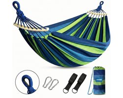UNBOX Extra brede - Hangmat 2 Persoons - Hangmat met Spreidstok - Weerbestendig - 200cm x 180cm - Incl. Hangmat Bevestiging