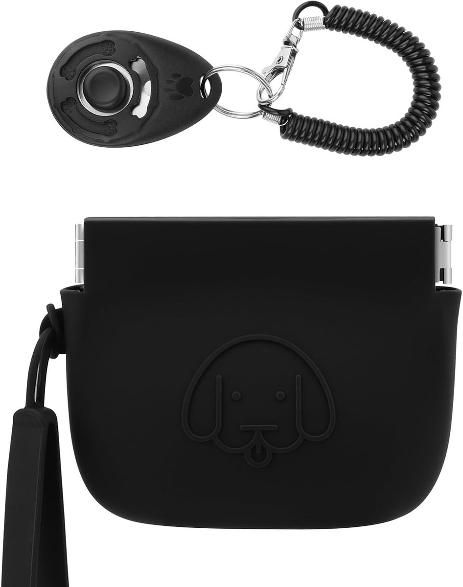 Automatische Sluiting Hondensnoepjes Tas met Clickers voor Training en Wandelen, Compact en Makkelijk Schoon te Maken, Ideaal voor Honden en Katten