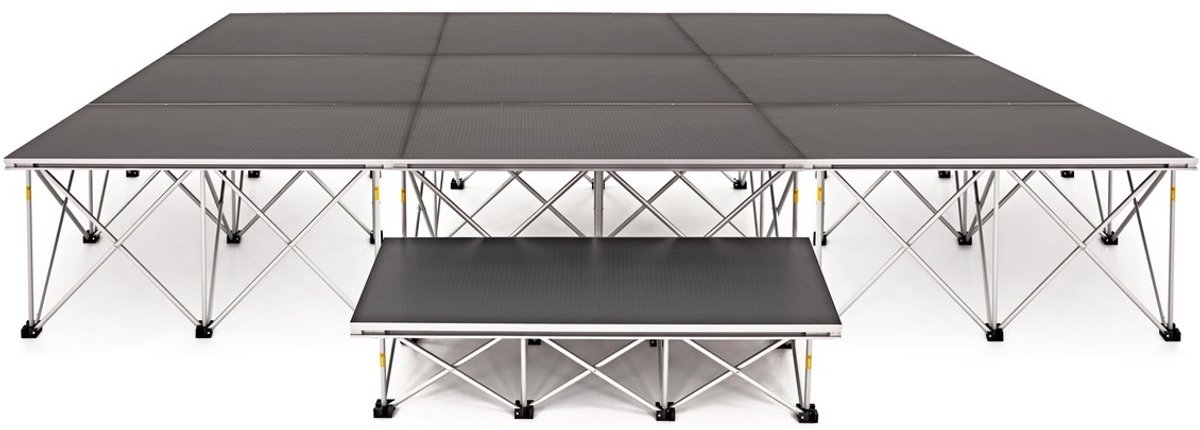 3 m x 3 m Draagbare Podiumset van Gear4music, 40 cm