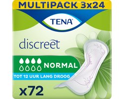 Top 10 Verbandproducten 2026: TENA Discreet Normal incontinentieverbanden, 72 stuks