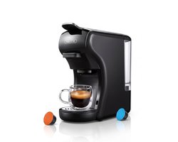 Koffiemachine – 4-in-1 Capsulecompatibel – 19 Bar Druk – Programmeerbare Formaten – Voor Thuisgebruik – Zwart