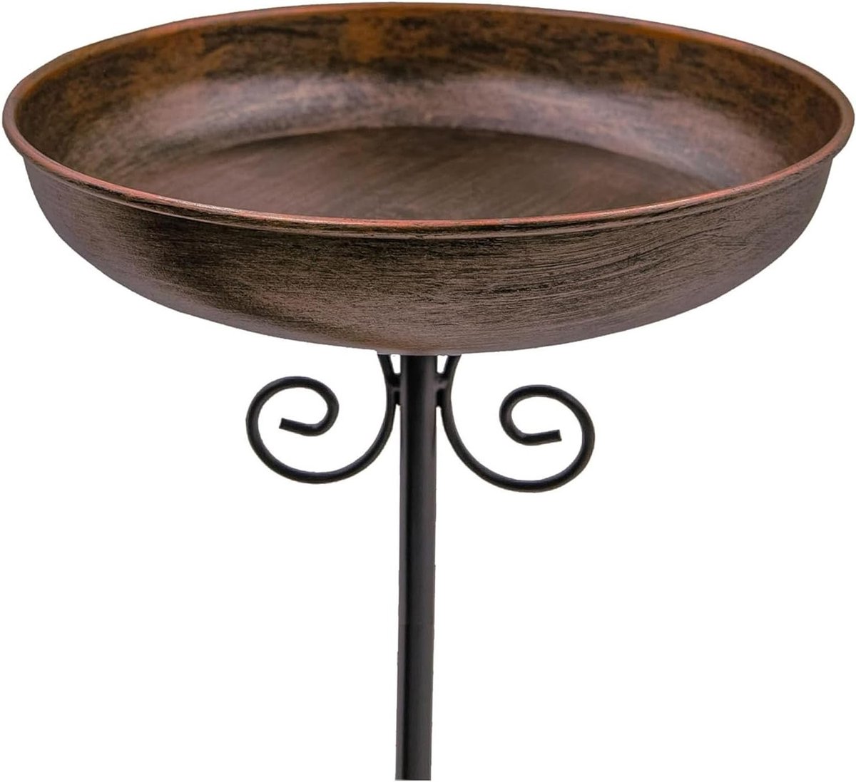 Kleine metalen vogelbad schaal van 10 inch, stabiele upgrade palen, tuin decoratie voor vogels, perfect voor de achtertuin en het terras