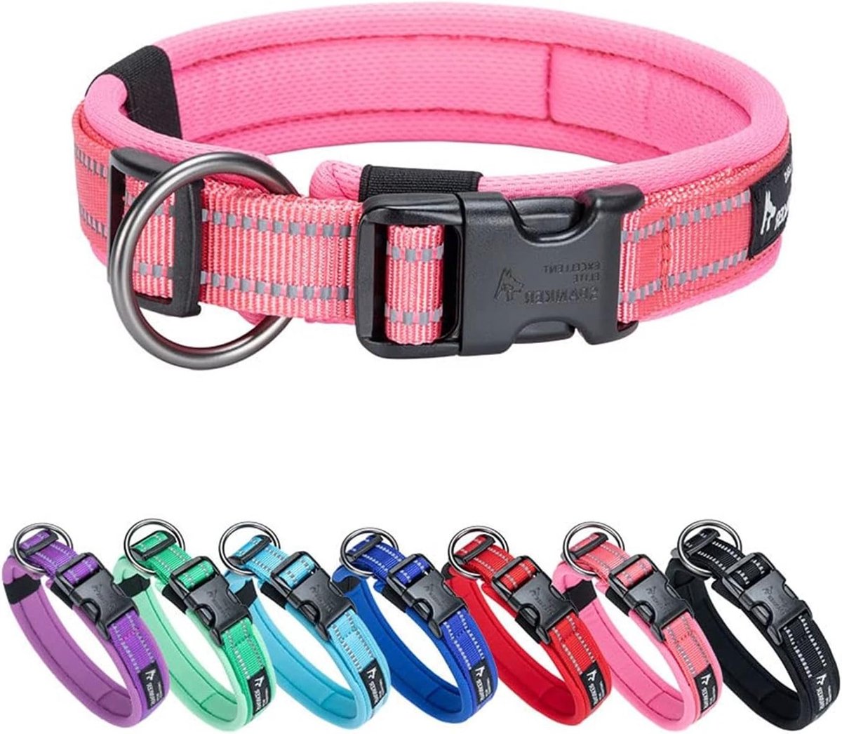 Verstelbare Dubbele Hondenriem met Reflecterende Strips voor Training en Wandelen van 2 Honden