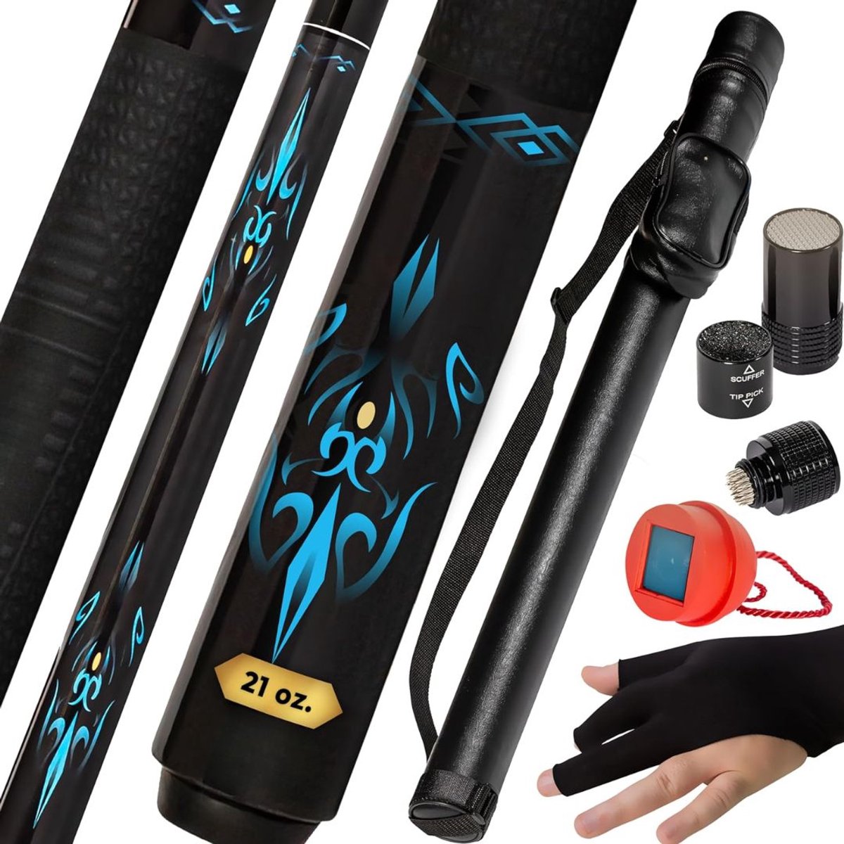 MRKK® Poolkeu 2 Delig - Biljart Accessoires - Biljartkeu - 147cm