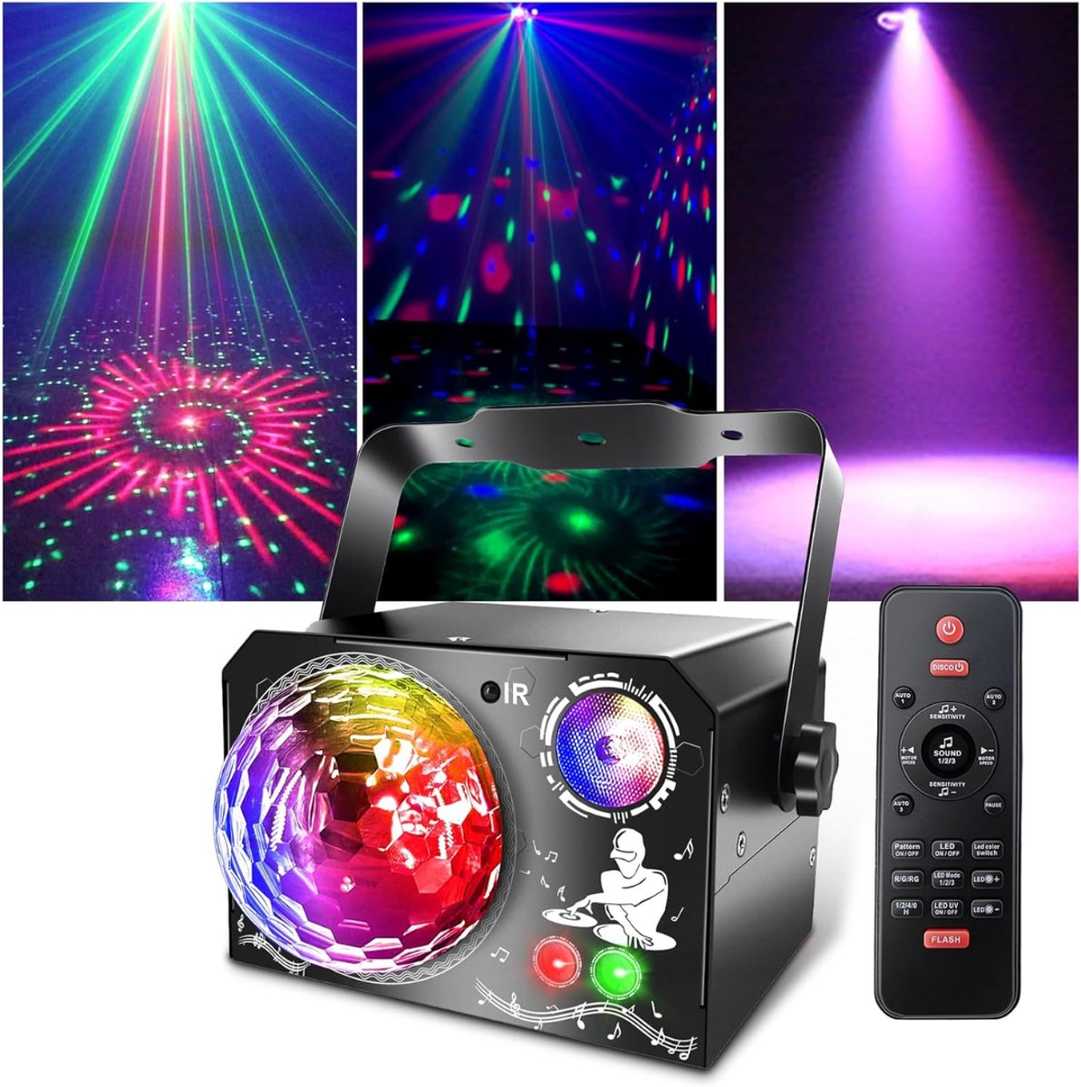 VLSelect®Discolamp - Discobal - Discoverlichting - 4-in-1