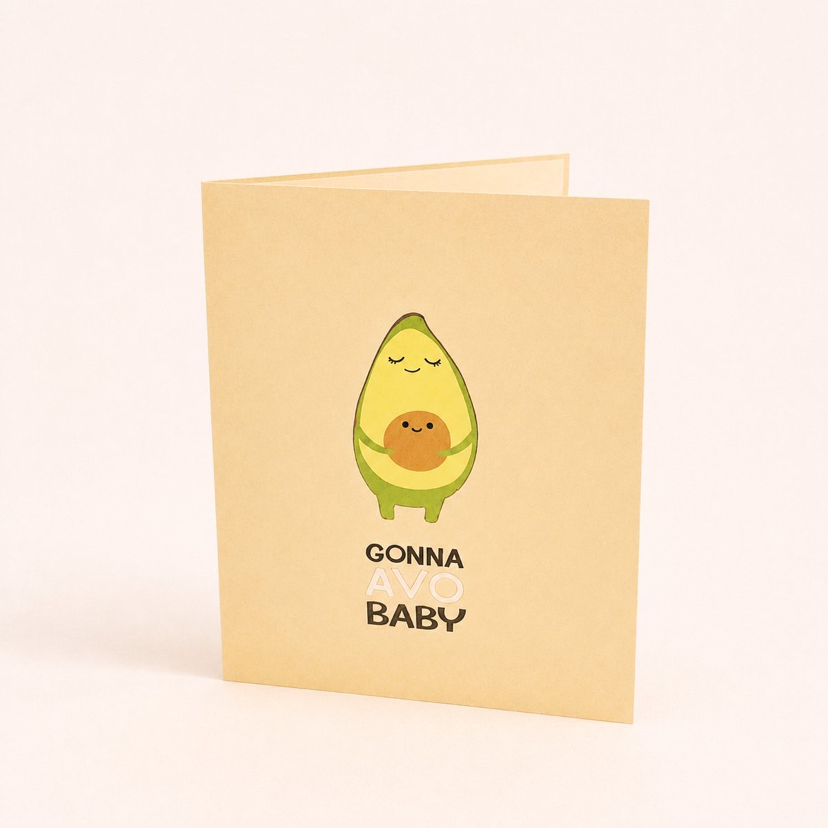 Paperbloom Avo Baby - 3D Pop-up Wenskaart - Babyshower Kaart - Geboorte Kaart - Kraamcadeau -Zwangerschap Felicitatiekaart - Avocado Design