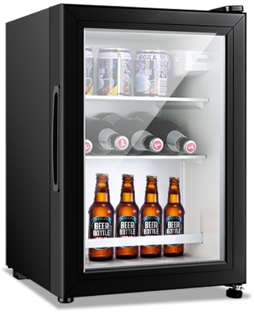36L Drankenkoelkast voor 50 blikjes Vrijstaande mini drankenkoelkast met ultralage koeling Geschikt voor thuis en op kantoor koelkast voor bier cocktails frisdranken en sap Zwart