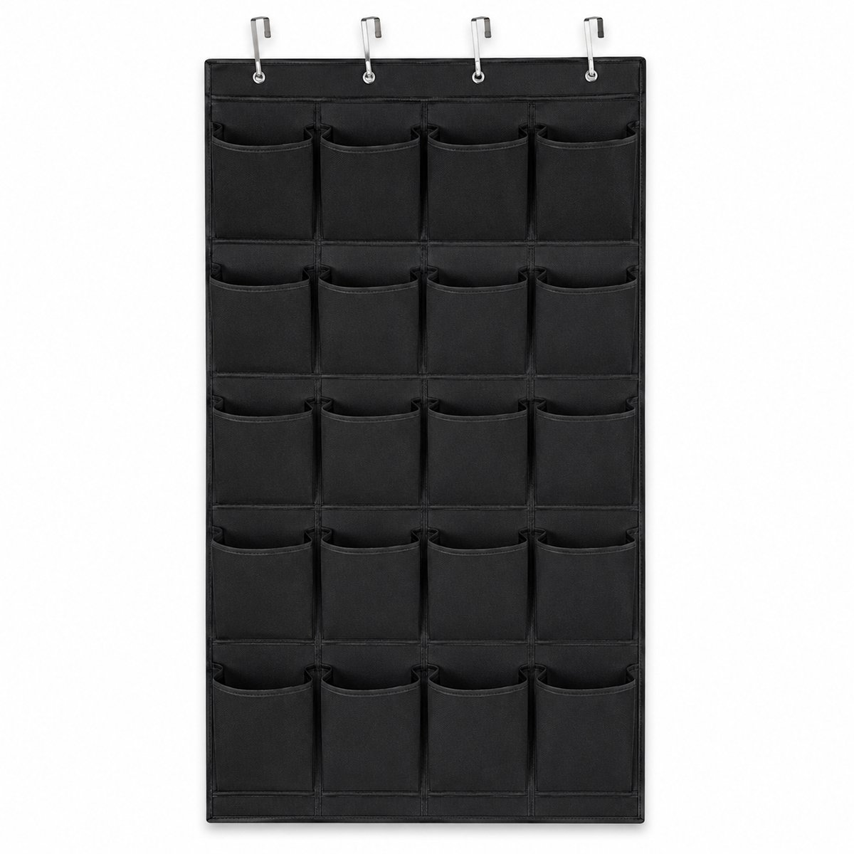 Consumerce® Schoenenzak Hangend 24 Vakken Zwart – Schoenenrek – Schoenenbank – Schoenen – Rek – Deur – Wand – Muur – Deurhanger – Schoenrek – Schoenkast – Schoenenkast – Sneaker Box Kast – Schoen Organizer Opbergsysteem – Schoenenbox